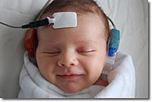 The National Institute of Health recommends newborn hearing screening.
