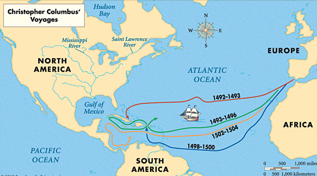 Christopher Columbus' third voyage