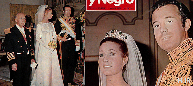 Boda de la nieta de Franco con Don Alfonso de Borbón, duque de Cádiz.