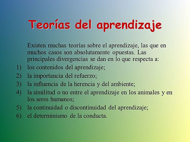 Teorías de Aprendizaje