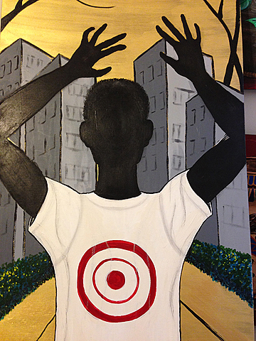 Fran Joy painted Hand's Up.