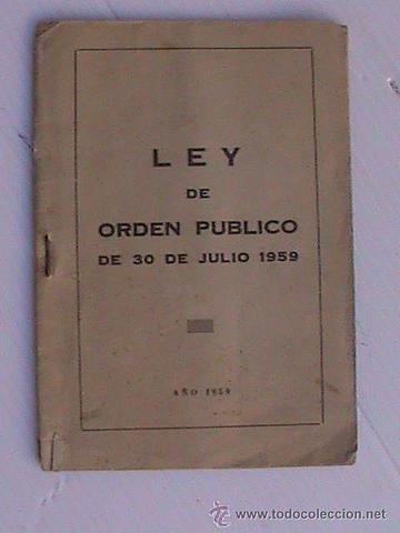 LEY DE ORDEN PÚBLICO