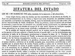 Ley de represión de la masonería y el comunismo.