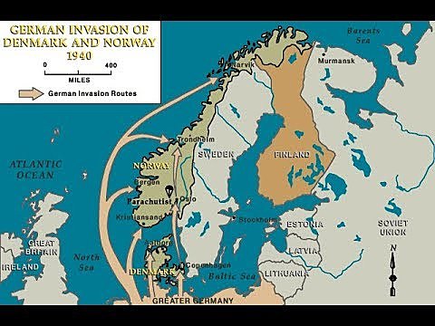 Alemania invade Noruega y Dinamarca