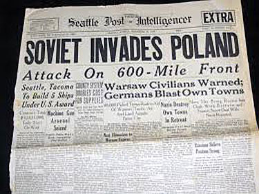 Soviet Union invades Poland.