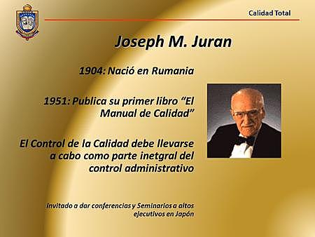 Aparece Joseph Moses Juran