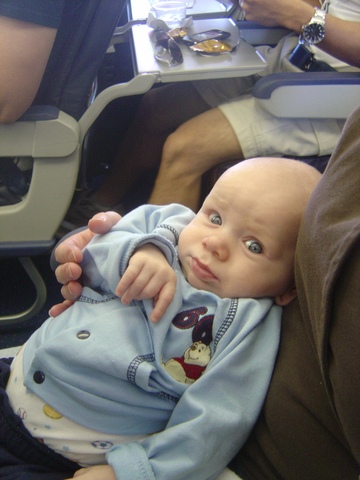 Tommy's first airplane ride!