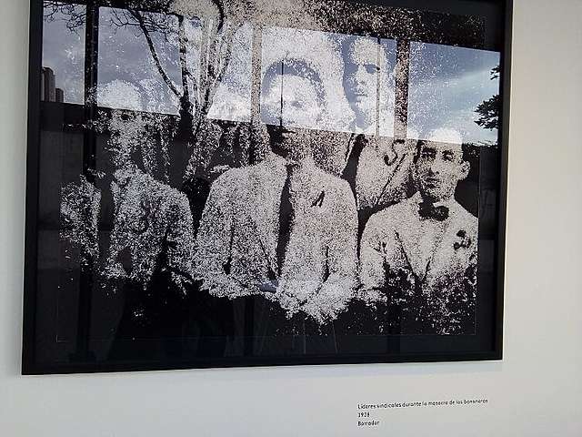 Líderes sindicales durante la masacre de las Bananeras.