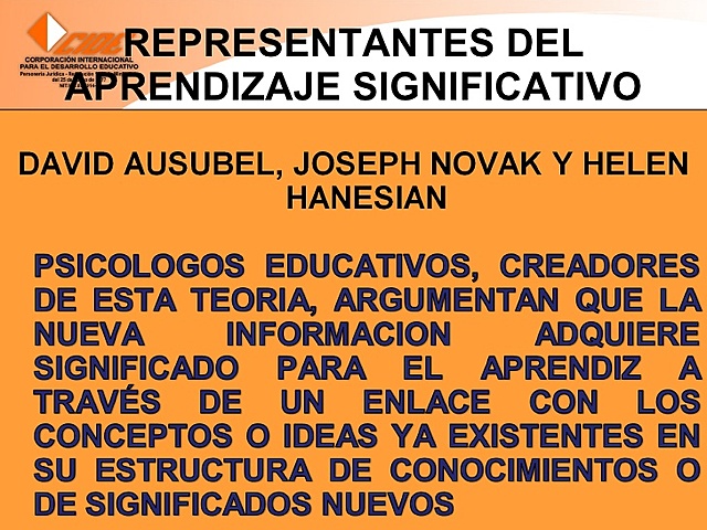 APRENDIZAJE SIGNIFICATIVO.