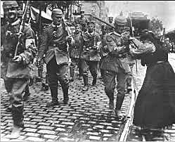 German troops enter Belgium