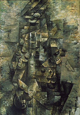 "Man with a guitar" by Braque