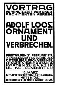 "Ornament and Crime" by Adolf Loos