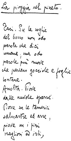 "La pioggia nel pineto" by Gabriele D'Annunzio