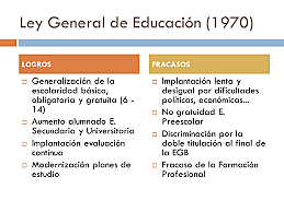 Ley General de Educación.