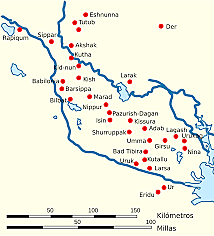 Las primeras ciudades estado en Sumer, Baja Mesopotamia.