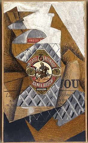 Botella de anís, Juan Gris