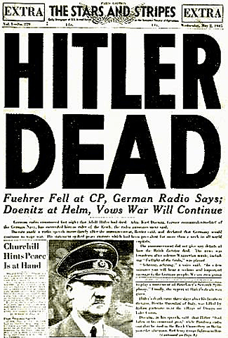 Adolf Hitler se suicida en Berlín