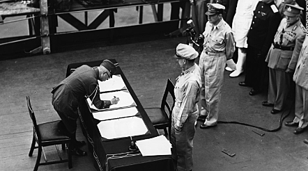 America makes peace with Japan