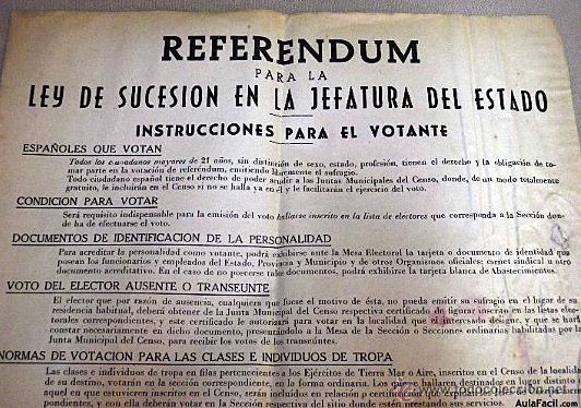 Ley de Sucesión y referéndum