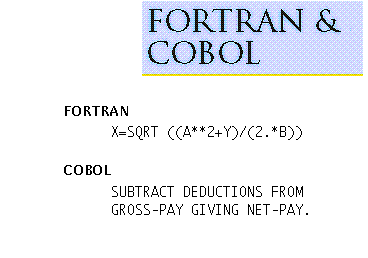 2da generacion leguaje: COBOL, FORTRAN