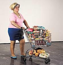 L’Hyperréalisme:Supermarket Shopper, 1970, Duane Hanson.