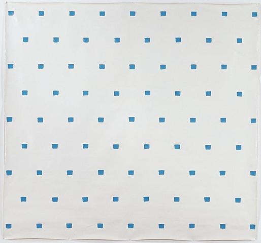 BMPT: Empreintes de pinceau n° 50 répétées à intervalles réguliers de 30 cm, 1988, Niele Toroni