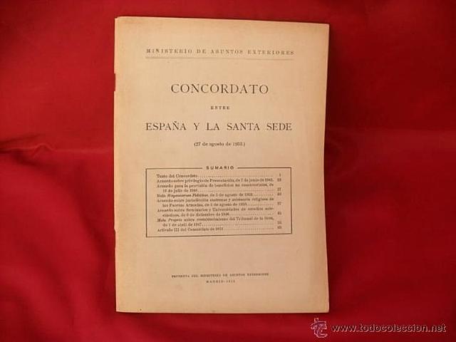 Concordato con la Santa Sede.