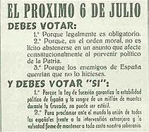 Ley de Sucesión y referéndum