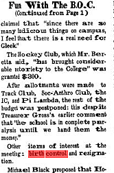 HWS: B.C. Pill on Campus