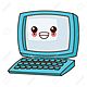 60678725 el diseño plano del kawaii icono de la computadora ilustración vectorial