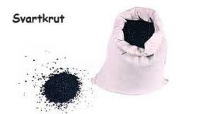 På 1700-talet blev det vanligt att spränga med krut i gruvan.