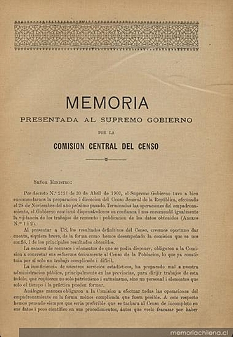 El censo de 1907