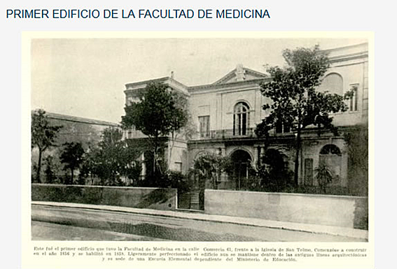 Creación de Facultad de Medicina, de Filosofía, de Matemáticas y la de Ciencias Físico-naturales