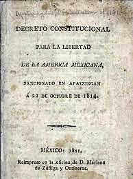 CONSTITUCIÓN DE APATZINGAN 1814