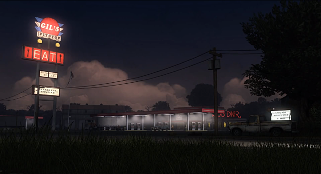 Kenny at gas station.