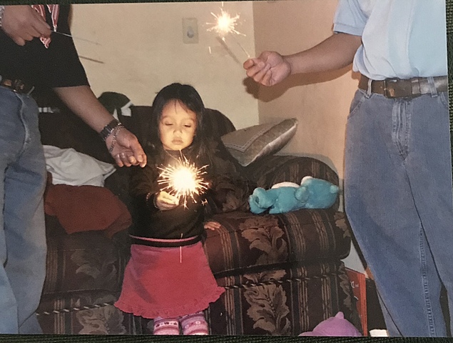 Lighting Sparklers In My House