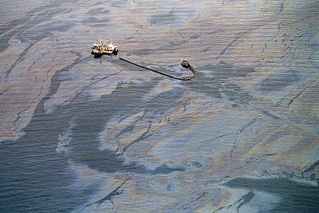 Exxon Valdez spills millions of gallons of oil on Alaskan coastline.