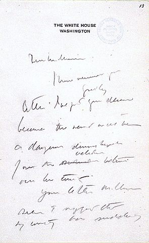 Kennedy sends a letter to Khrushchev