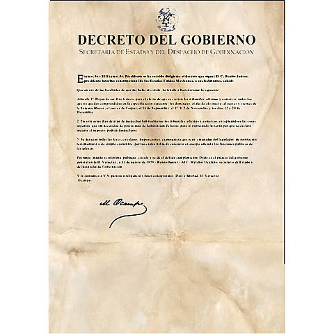 Leyes de Reforma, 1859-1860