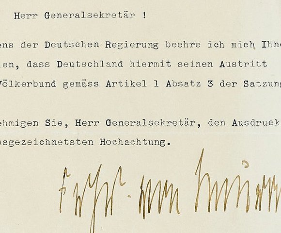 Salida de Alemania de la Sociedad de Naciones