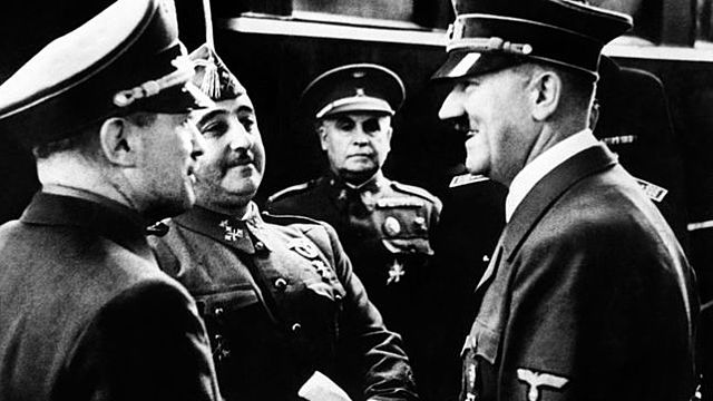 Encuentro de Hendaya entre Franco y Hitler.