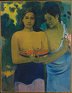 Pits amb flors roges, Paul Gauguin