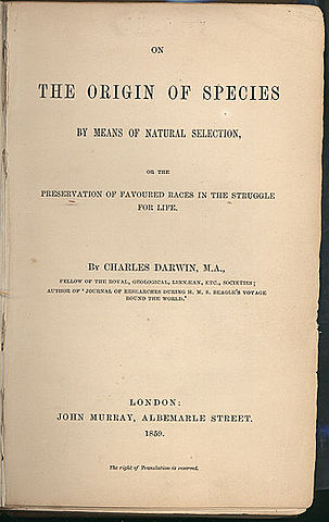 Publication of "On the Origin of Species"