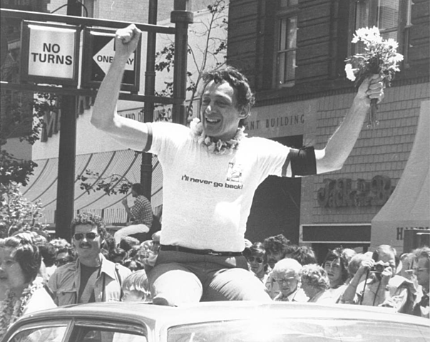 Harvey Milk is the first openly gay man to be elected to a political office in California
