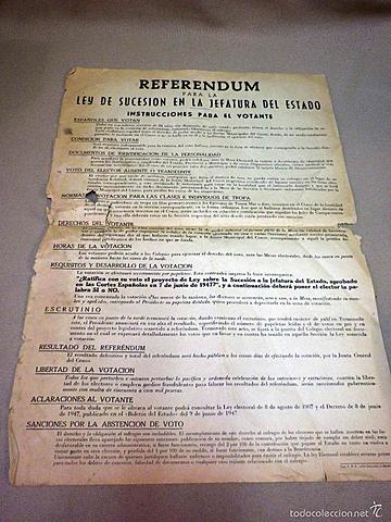 Ley de Sucesión y referéndum.