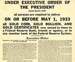 FDR stops the run on gold