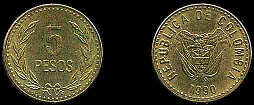 5 pesos (1990-2010)