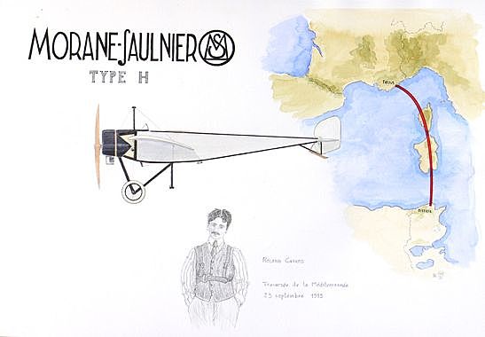 Première traversée de la Méditerranée et naissance de la voltige