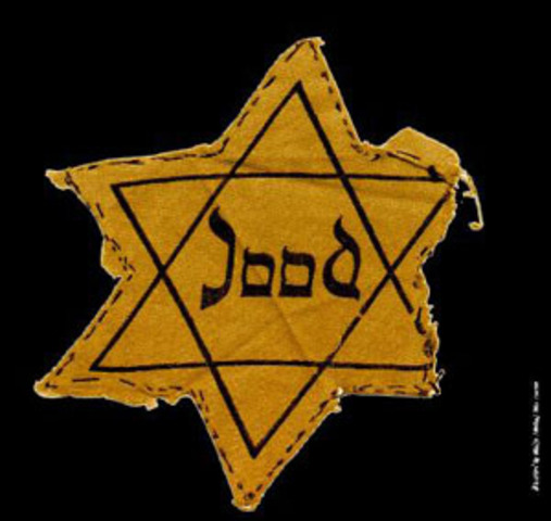All Jews in German controlled areas must wear the yellow Star Of David.