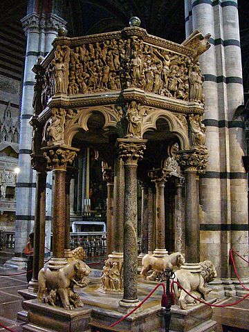 pulpito della cattedrale di Siena